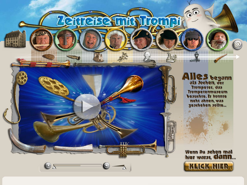 Screenshot: trompis-zeitreise.de