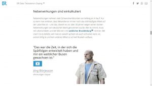 Screenshot: Ein Ex-Doper berichtet über die Nebenwirkungen von Testosterondoping