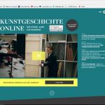 Screenshot: Die Website des interaktiven Onlinekurses zur Kunstgeschichte der Moderne