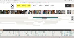 Screenshot: Der interaktive Zeitstrahl ist ein wichtiger Bestandteil des Kurses. Er ermöglicht es, Kunstgeschichte einmal anders zu erzählen.