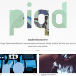 Screenshot der Website "piqd - handverlesenswert".