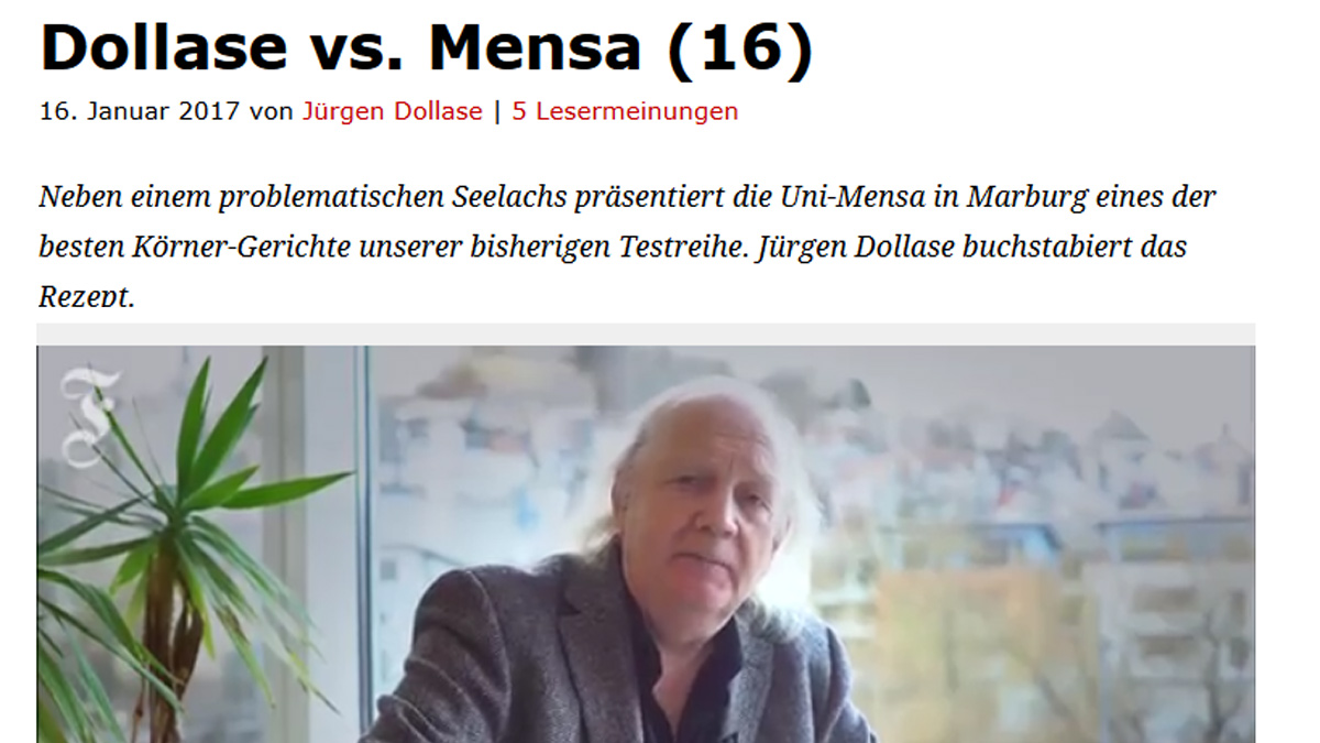 Screenshot: "Dollase vs. Mensa"