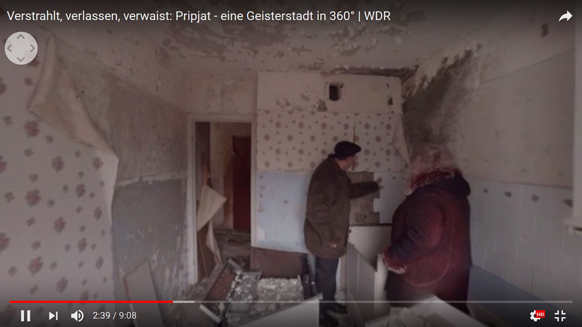 Screenshot aus "Verstrahlt, verlassen, verwaist: Pripjat – eine Geisterstadt in 360°"