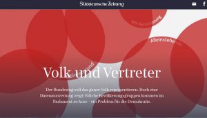 Screenshot: Website "Volk und Vertreter"