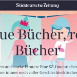 Screenshot: "Blaue Bücher, rosa Bücher"