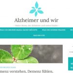 Screenshot der Titelseite des Blogs "Alzheimer und Wir"