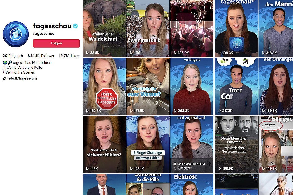 Screenshot "tagesschau auf TikTok"