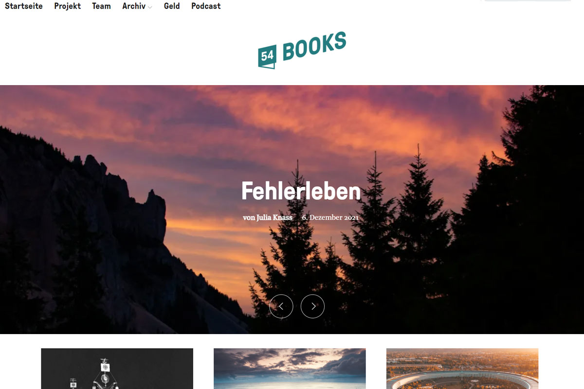 Screenshot von "54 books".