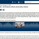 Screenshot der Website von "Sport inside - Der Podcast".