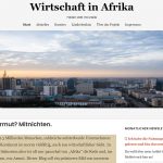 Screenshot des Blogs "Wirtschaft in Afrika".