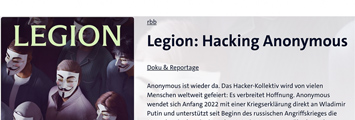 Screenshot “Legion. Hacking Anonymous”