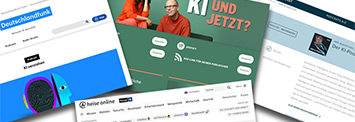 Screenshots der im Text besprochenen Podcasts