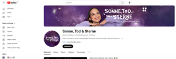 Screenshot des YouTube-Kanals "Sonne, Tod & Sterben"