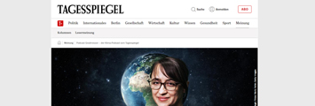 Screenshot der Website des Tagesspiegel zum Podcast "Gradmesser"