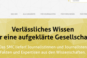 Screenshot der Website des Science Media Center