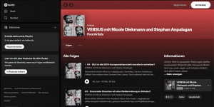 Screenshot der Spotify-Seite zum Podcast "Versus"