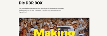 Screenshot der Website "DDR BOX"