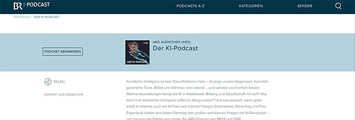 Screenshot der BR-Website zum "KI-Podcast "