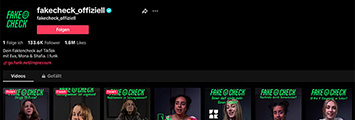 Screenshot des TikTok-Kanals Fakecheck