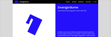 Screenshot der Website Zwangsräume